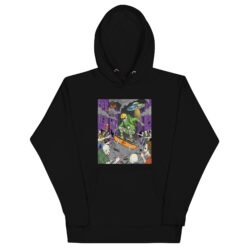 skeleton skater unisex hoodie