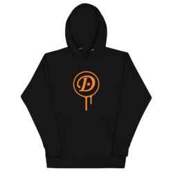 d logo orange unisex hoodie